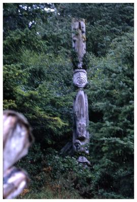 From all over the place, Chiklesaht totem pole
