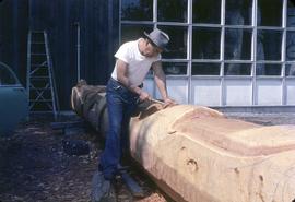 Carving a pole