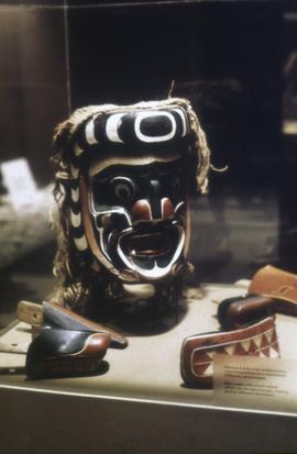 Mask  and other items on display in Montréal