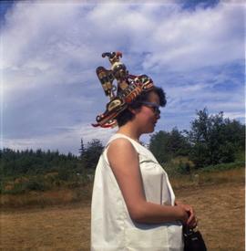 Young woman with headdress, Alert Bay