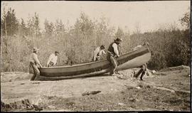 Men Carrying a Boat on the Hayes River
