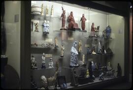 Chinese figures on display in visible storage