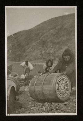 Inuit People Working Freight at Anaulirvik