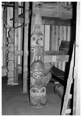 Carvings, storage area, Museum of Anthropology