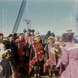 Group in ceremonial dress at unidentified event