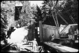 Construction of the Haida House in Totem Park