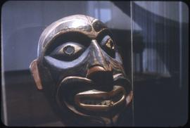 Mask on display at the Vancouver Centennial Museum