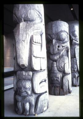 Totem poles in the Great Hall