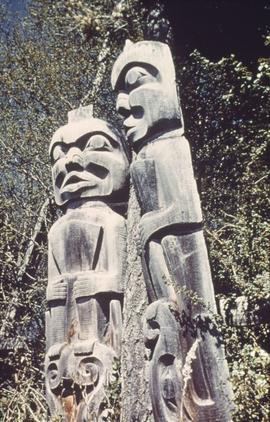 Two old totem poles