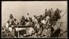 Inuit People in Whale Boats at Igluligaarjuk