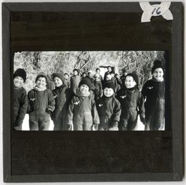 Children in Winter Clothes at Elkhorn Residential School