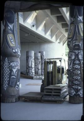House posts in the new Museum of Anthropology