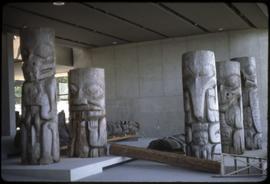 House posts in the new Museum of Anthropology