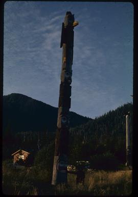 Giant rock oyster pole #15 (original), Saxman Park, Ketchikan, Alaska