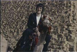 Lorna R. Marsden on a camel