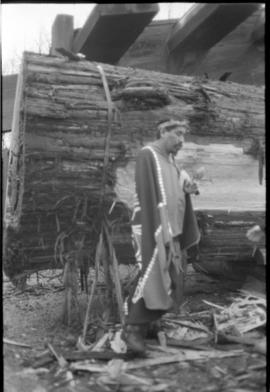 Norman and the canoe log