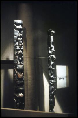 Totem poles on display in Montréal