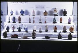 Chinese snuff bottles on display