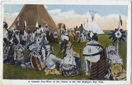 A General Pow-Wow of the Chiefs in the Old Hudson's Bay Post.