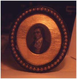 Framed portrait of unidentified man