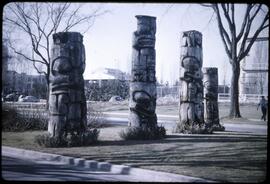 House front totem poles at UBC