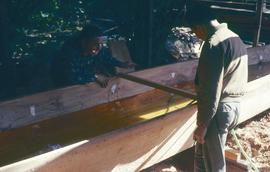 Constructing a canoe