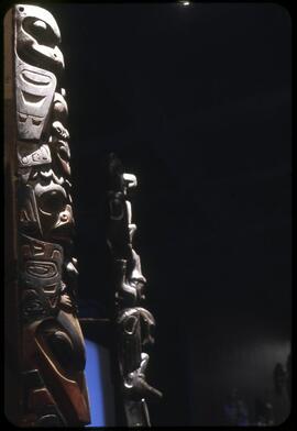 Totem poles on display in Montréal
