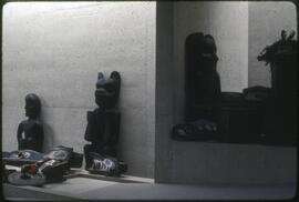 Sculptures and masks laid out in the new Museum of Anthropology