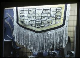 Chilkat blanket on display in Montréal