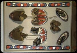 Beadwork belts and moccasins