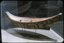 Model canoe on display in Montréal