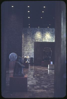 Interior view of the National Museum of Anthropology in Mexico