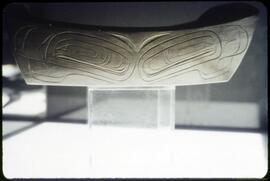 Bentwood dish on display in Montréal