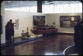 Interior view of the National Museum of Anthropology in Mexico