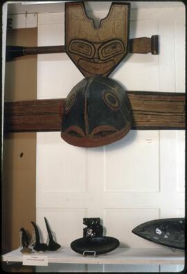 Mask, spoons, and dishes