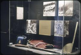Equipment and photos of the Cariboo Road engineers on display at the Vancouver Centennial Museum