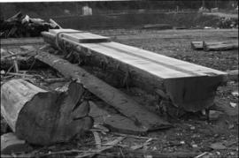 Norman Tait's first view of log at the L&K Log-sorting yard in Gibson’s Landing, B.C.