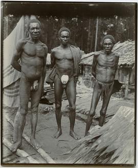 Three local men, Upper Mimika