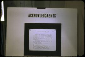 Melanesian Culture Exhibit - Acknowledgements