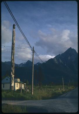 Totem pole in New Hazelton, B.C.