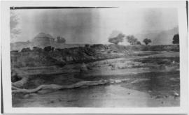 Landscape of shallow river bed