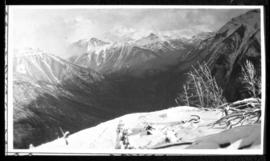 View of snow-covered mountains