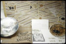 Display for the exhibit "The Trader and Tribal Crafts"