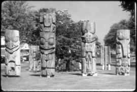 House front totem poles at UBC