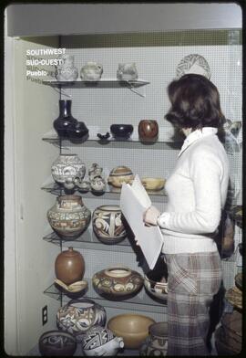 Museum staff in visible storage