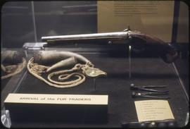 Cap and ball pistol on display at the Vancouver Centennial Museum