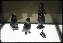 Argillite figures on display in Montréal