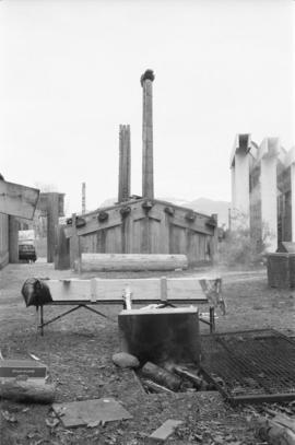 [Steaming apparatus with Mortuary House and MOA in background]
