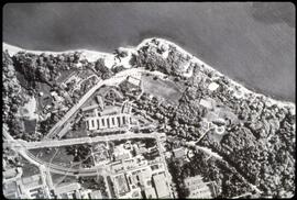 Overhead aerial view of UBC campus