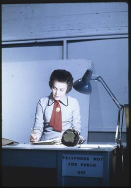 Gloria Cranmer Webster in old museum office